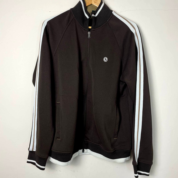 Aigle Other - Aigle Brown Knit Full Zip Retro Track Jacket Size L